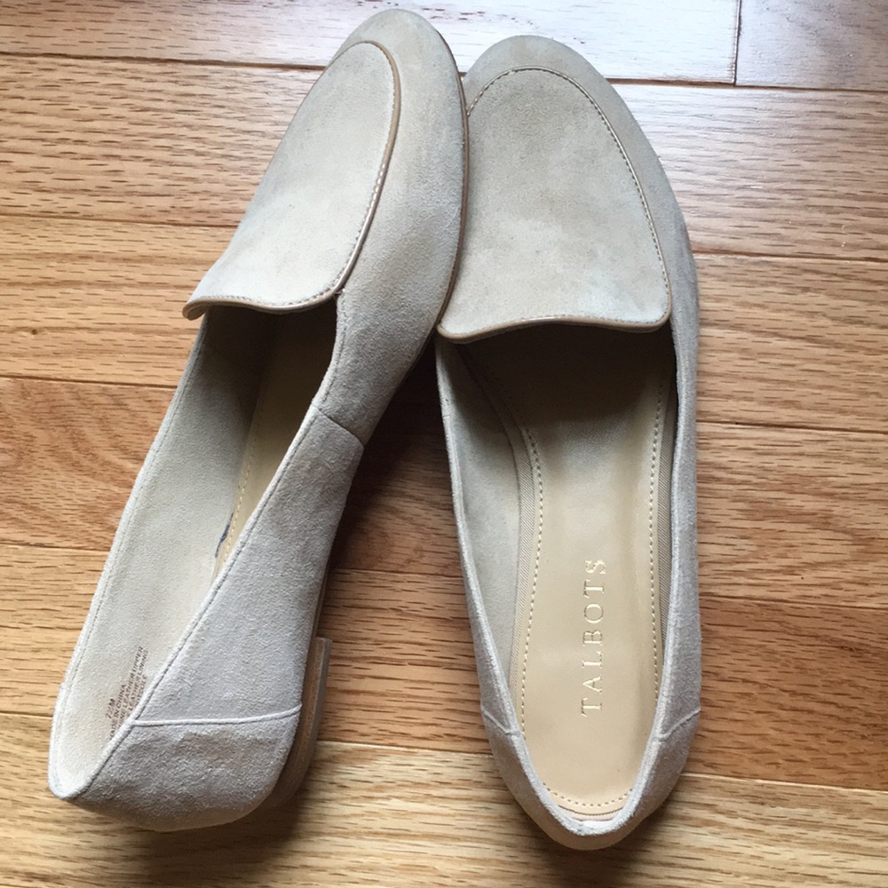Talbots Tan Suede Penny Loafers
